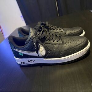 Black and White Air Force Sneakers